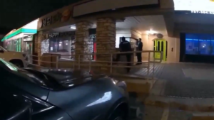 Guy fired on cops coming from a dining establishment uncensored