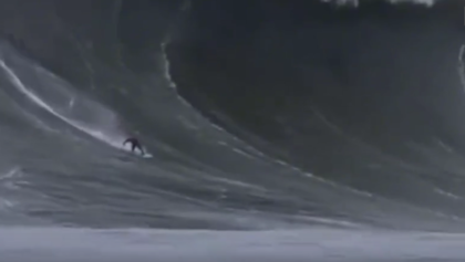 Awesome Video shows Man Surfing the Largest Wave in the World
