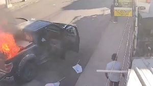 All Fun and Games until Fire starts in a PICKUP Truck