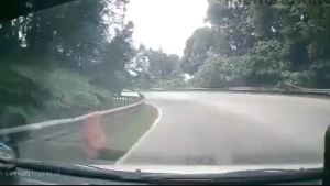 Entire Group of Bikers hit by Car going Wrong Way