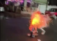 Fireworks Explode in Kid's Face (Watch Slow Motion)