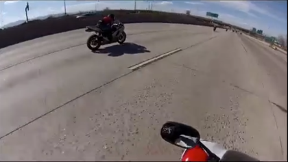 Motorcycle Rear-Ends Car at High Speed