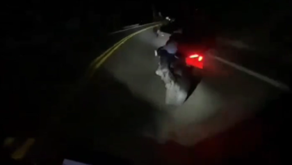 Motorcyclist Drives Directly into an Ambulance