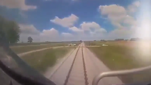 Police car was Hit by Train