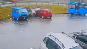 How many times does the truck flip