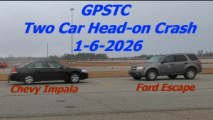 Two Car Head On Crash Test at the GPSTC