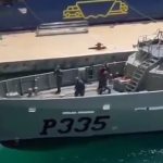 Mexican Navy vessel slams into cargo ship