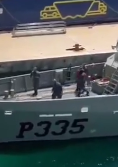 Mexican Navy vessel slams into cargo ship